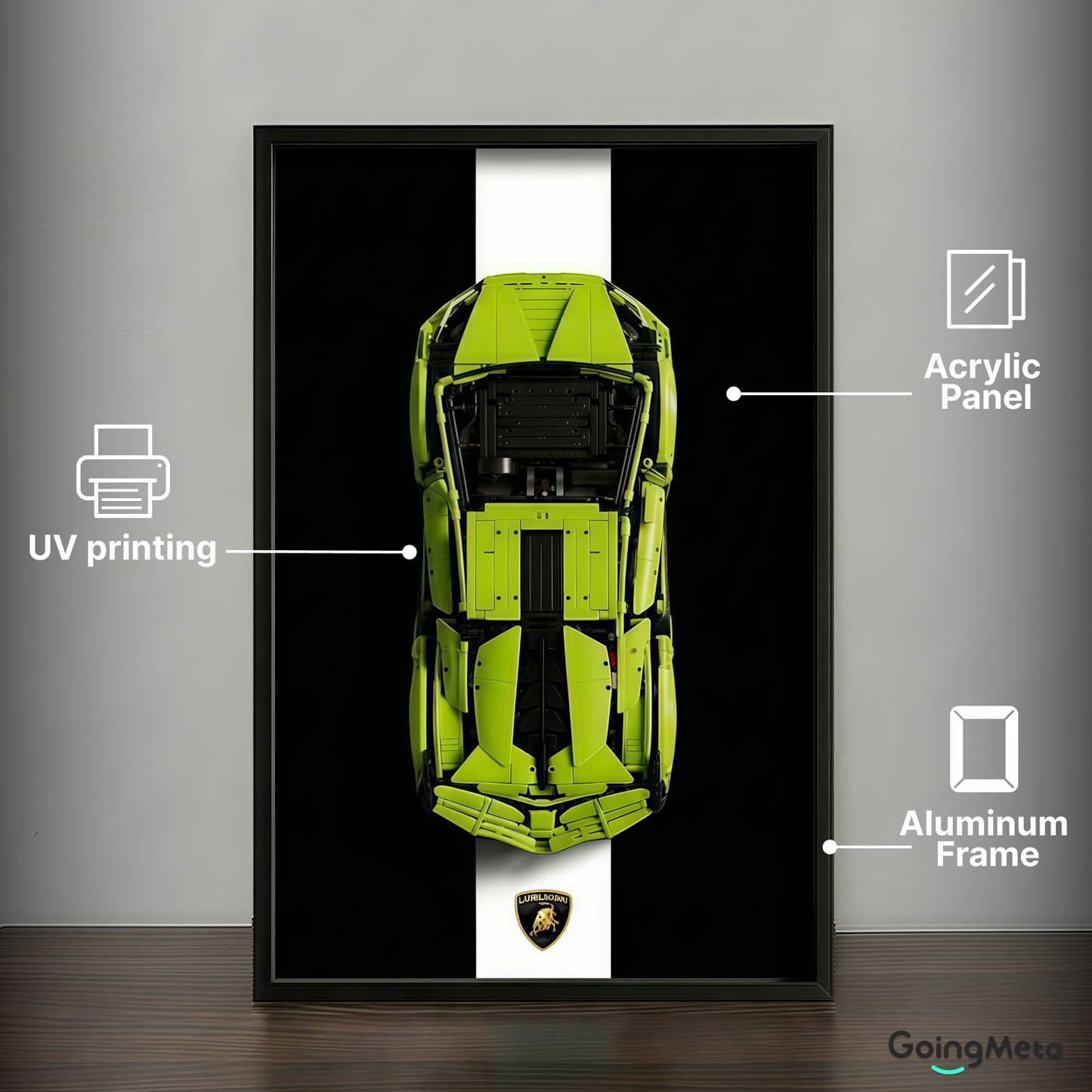 LEGO™ Frame for Lamborghini Sián FKP 37(42115), Wall Mount Showcase Frame, Christmas Gift