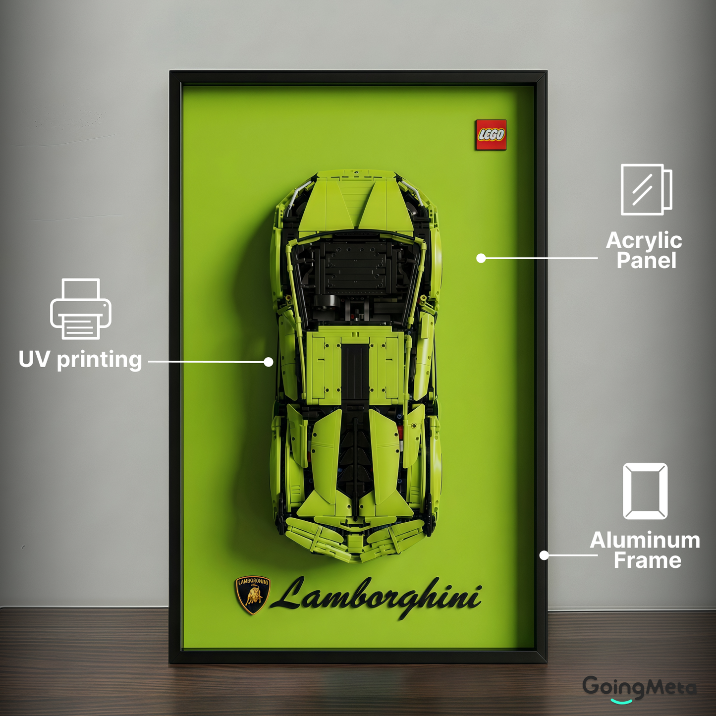 LEGO™ Frame for Lamborghini Sián FKP 37(42115), Wall Mount Showcase Frame, Christmas Gift