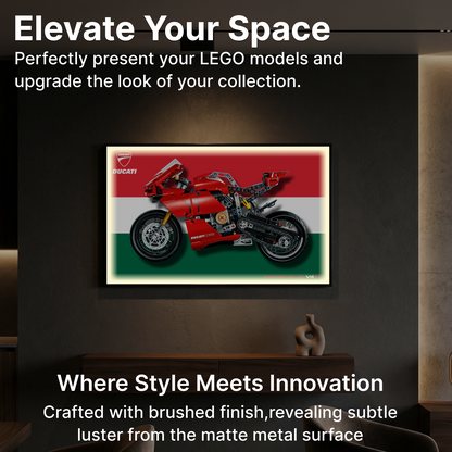 LEGO™ Frame for Ducati Panigale V4 S Motorcycle(42202), Wall Mount Showcase Frame, Christmas Gift
