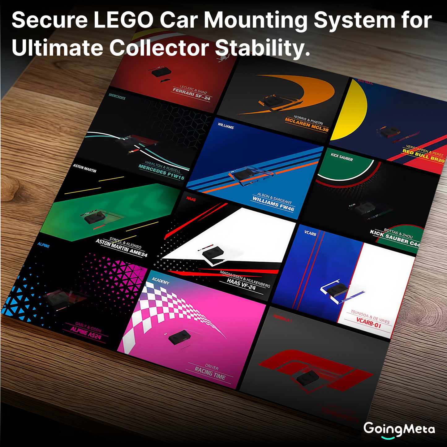 LEGO™ Frame for F1 Collectible Race Cars Plus(71049), Wall Mount Showcase Frame, Christmas Gift