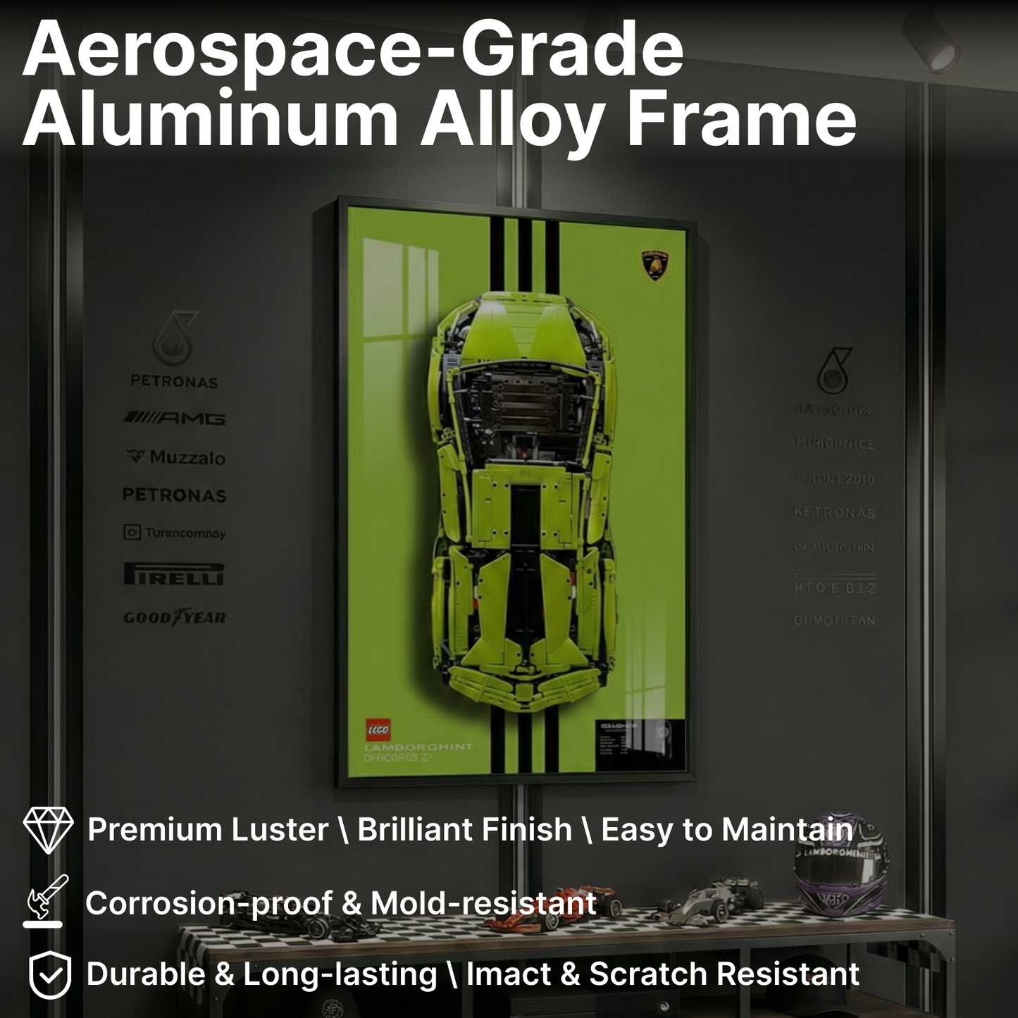 LEGO™ Frame for Lamborghini Sián FKP 37(42115), Wall Mount Showcase Frame, Christmas Gift