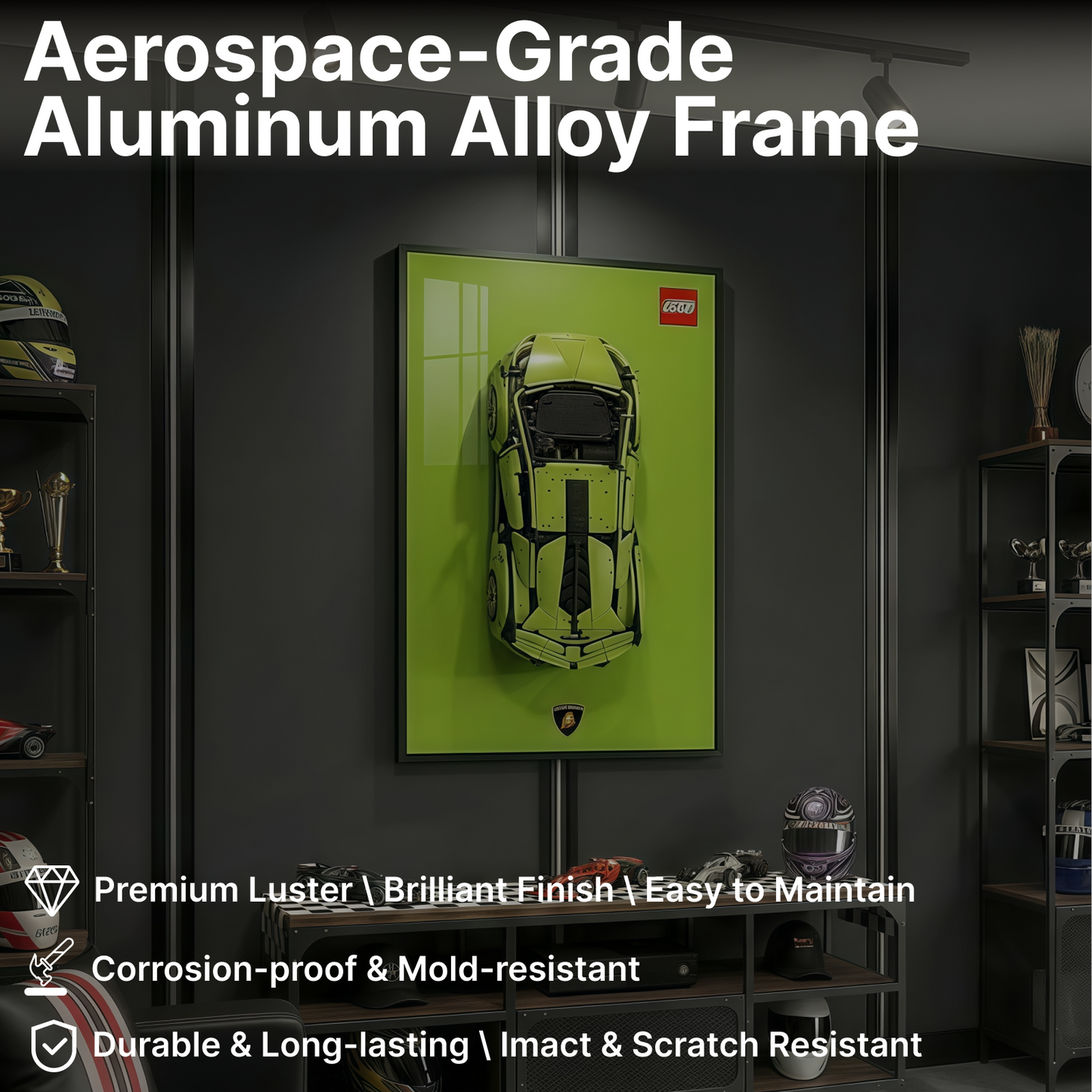 LEGO™ Frame for Lamborghini Sián FKP 37(42115), Wall Mount Showcase Frame, Christmas Gift