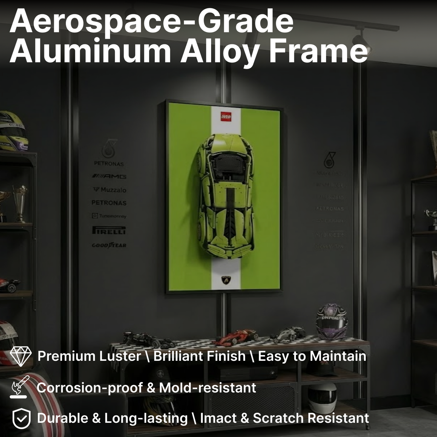 LEGO™ Frame for Lamborghini Sián FKP 37(42115), Wall Mount Showcase Frame, Christmas Gift