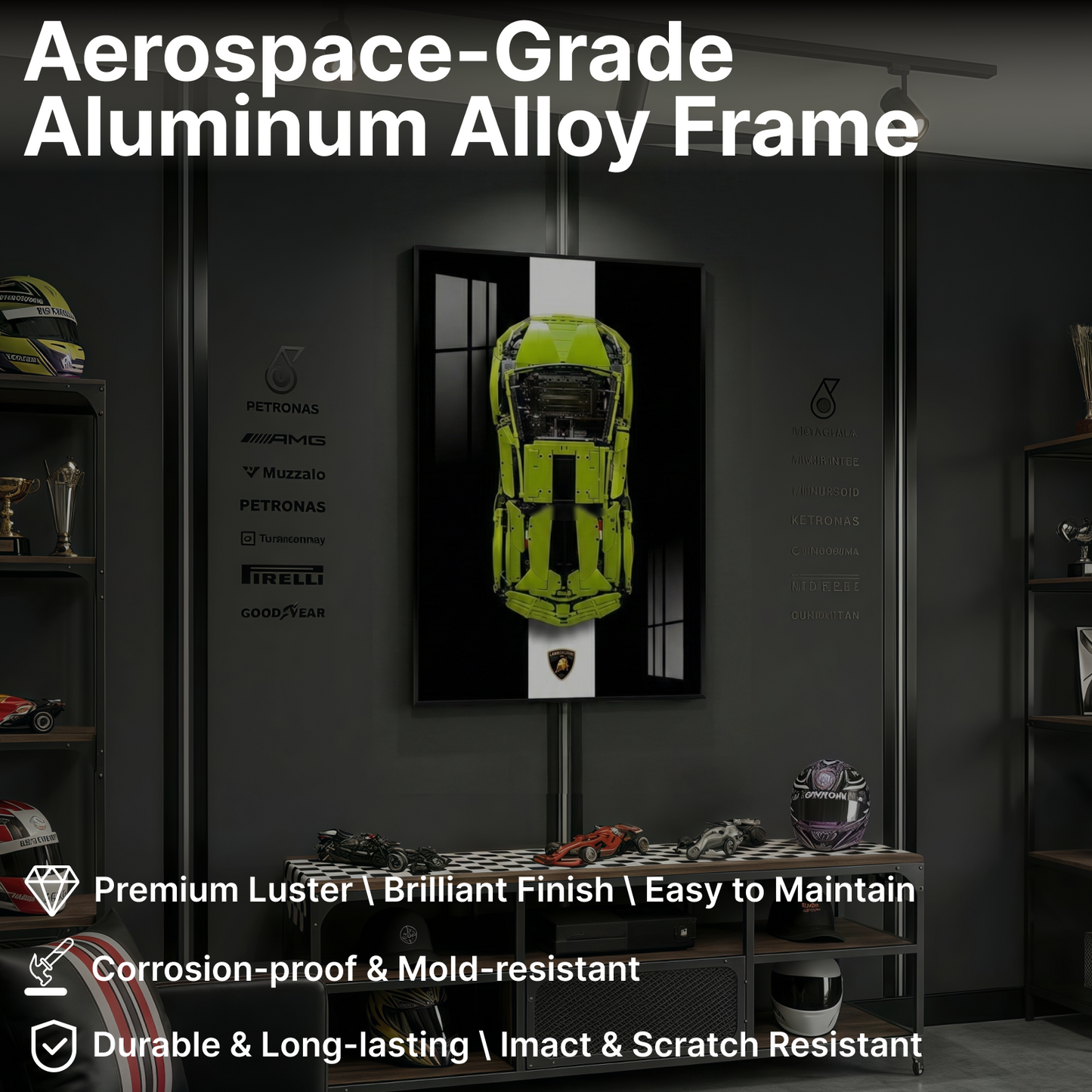 LEGO™ Frame for Lamborghini Sián FKP 37(42115), Wall Mount Showcase Frame, Christmas Gift