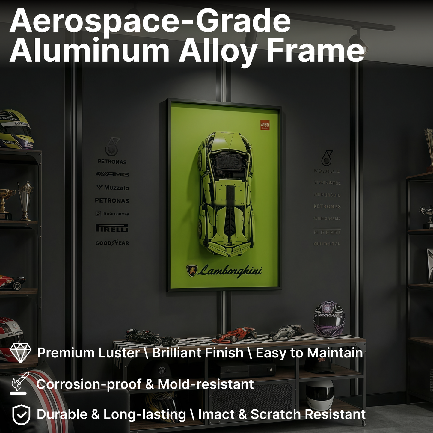 LEGO™ Frame for Lamborghini Sián FKP 37(42115), Wall Mount Showcase Frame, Christmas Gift