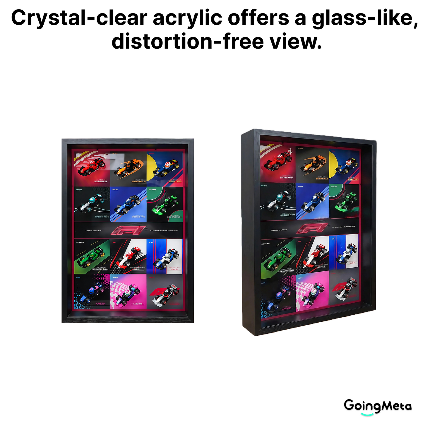 LEGO™ Frame for F1 Collectible Race Cars Plus(71049), Wall Mount Showcase Frame, Christmas Gift