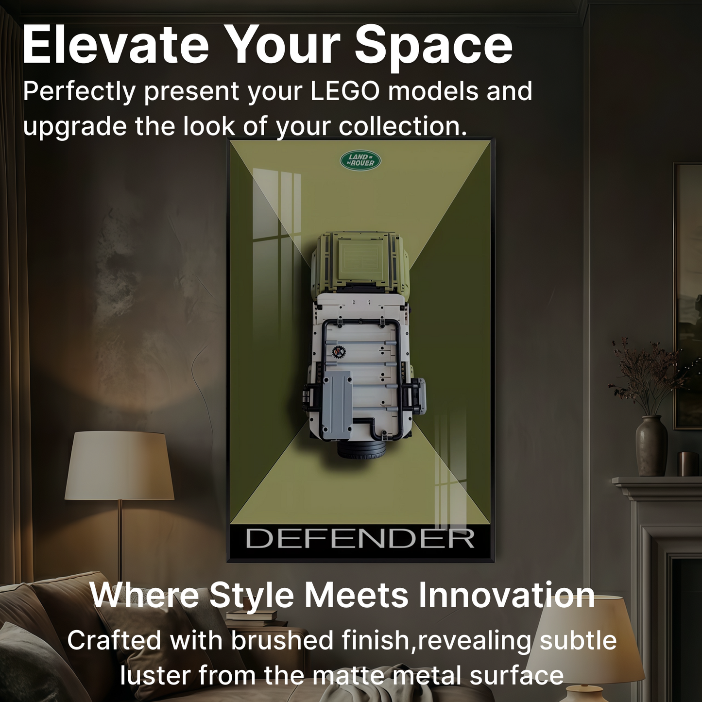 LEGO™ Frame for Land Rover Defender(42110), Wall Mount Showcase Frame, Christmas Gift