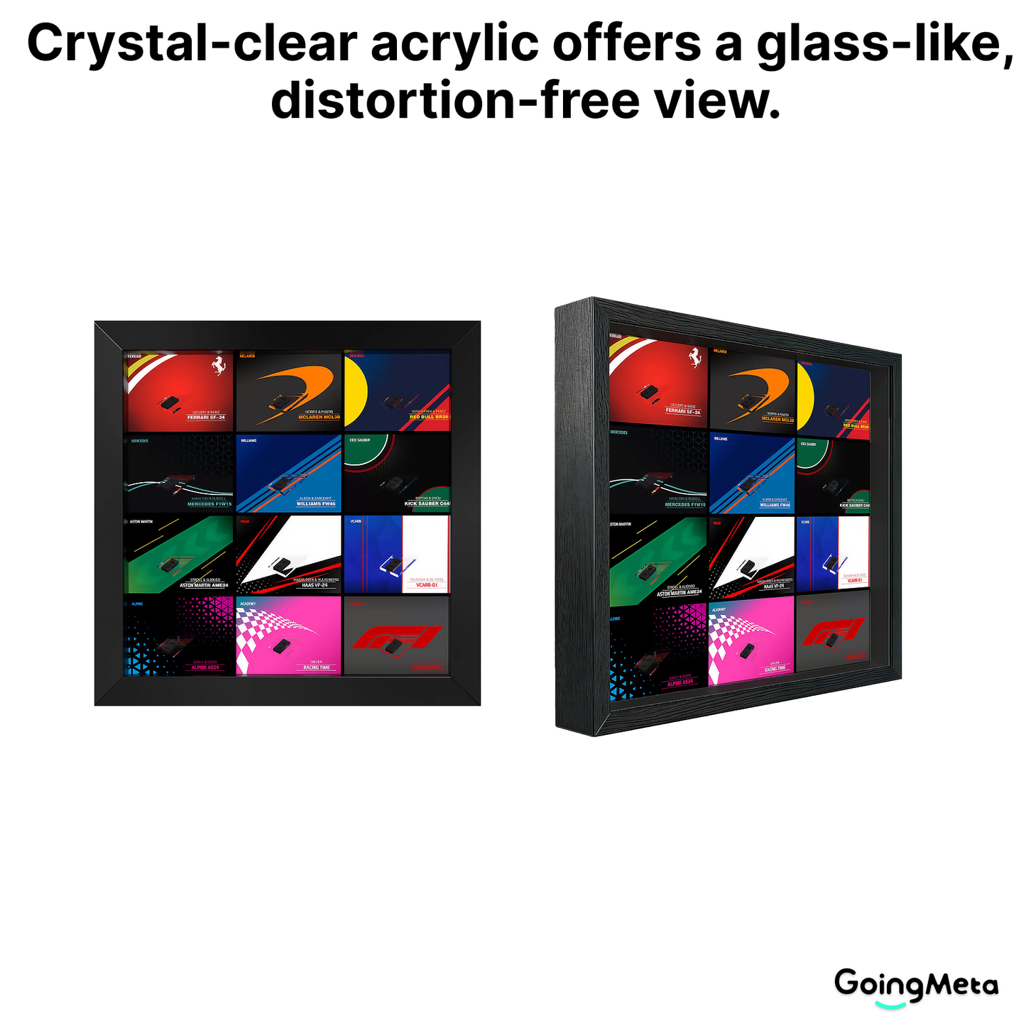 LEGO™ Frame for F1 Collectible Race Cars Plus(71049), Wall Mount Showcase Frame, Christmas Gift