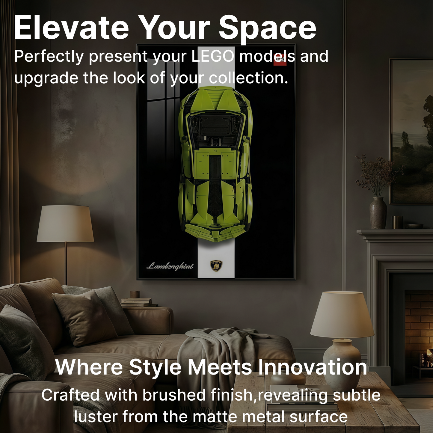 LEGO™ Frame for Lamborghini Sián FKP 37(42115), Wall Mount Showcase Frame, Christmas Gift