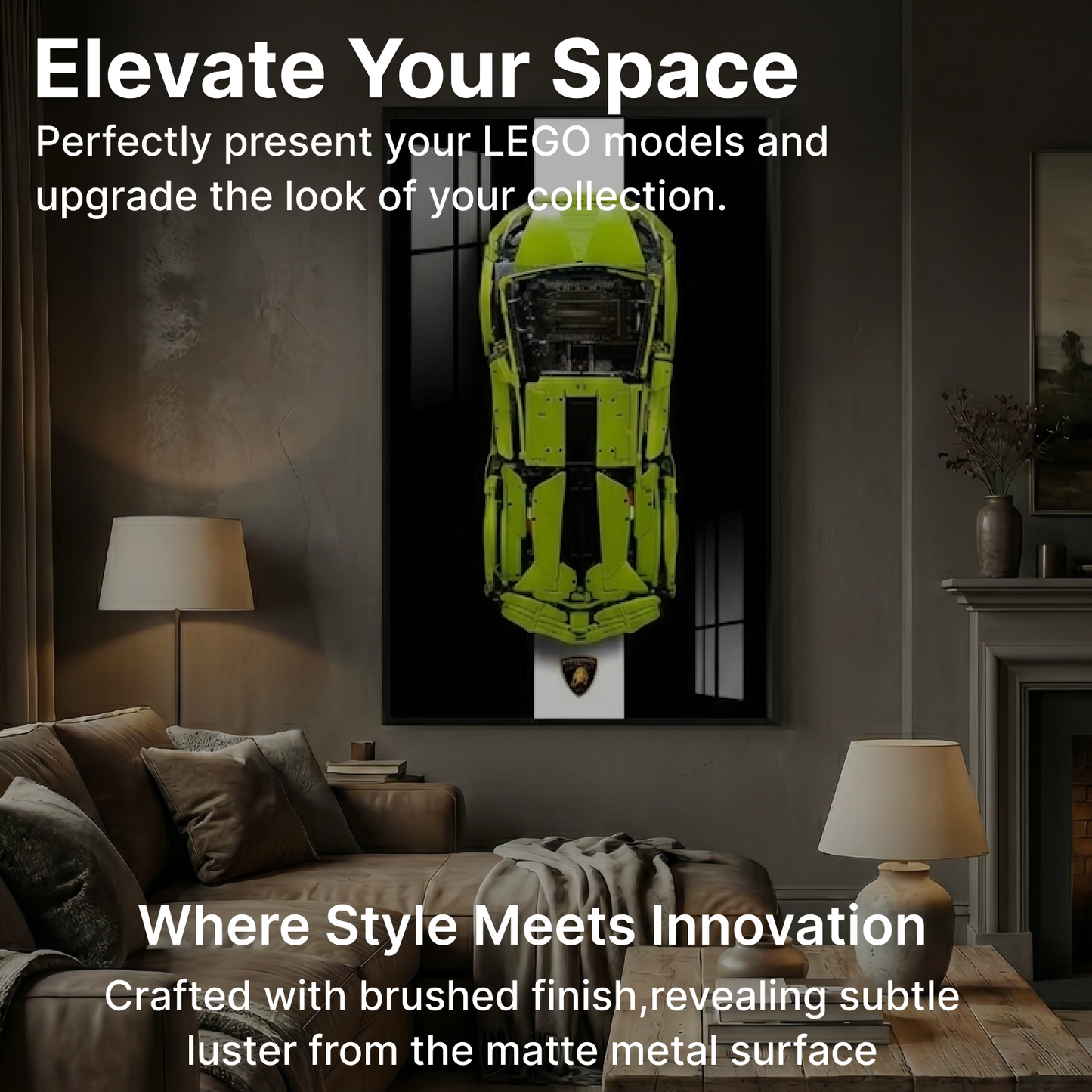 LEGO™ Frame for Lamborghini Sián FKP 37(42115), Wall Mount Showcase Frame, Christmas Gift