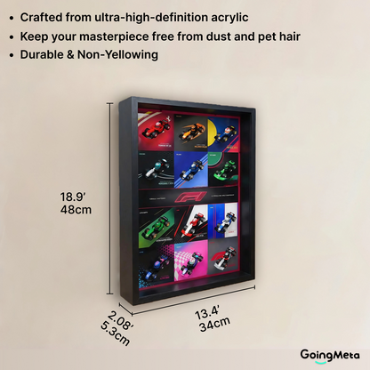 LEGO™ Frame for F1 Collectible Race Cars Plus(71049), Wall Mount Showcase Frame, Christmas Gift