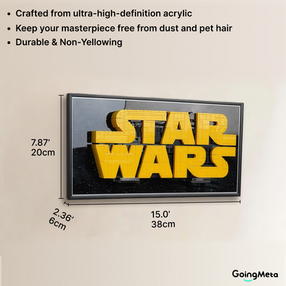 LEGO™ Case for Brick-Built Star Wars™ Logo(75407), Wall Mount Showcase Frame & Acrylic Display Case, Christmas Gift