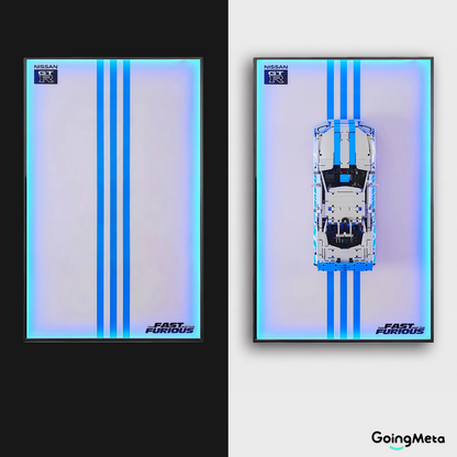 LEGO™ Frame for Technic™ 2 Fast 2 Furious Nissan Skyline GT-R R34 Car (42210), Wall Mount Showcase Frame, Christmas Gift