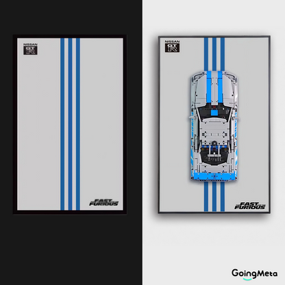 LEGO™ Frame for Technic™ 2 Fast 2 Furious Nissan Skyline GT-R R34 Car (42210), Wall Mount Showcase Frame, Christmas Gift