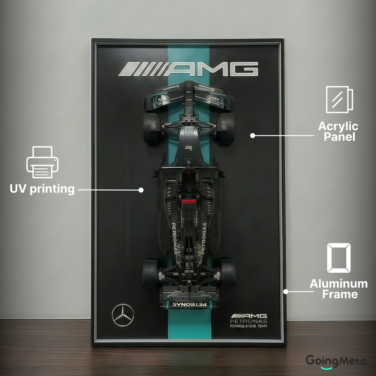 LEGO™ Frame for Mercedes-AMG F1 W14(42171), Wall Mount Showcase Frame, Christmas Gift