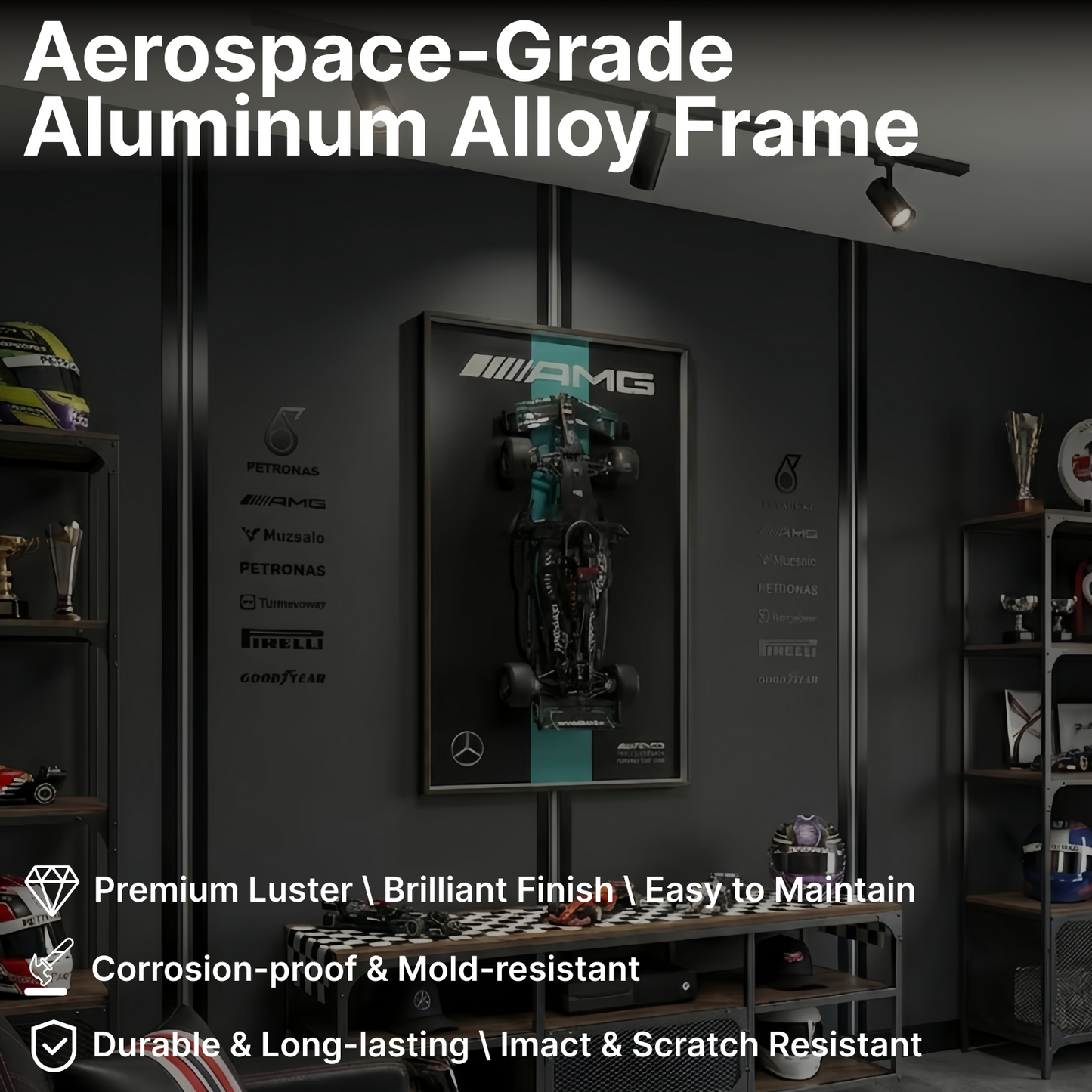 LEGO™ Frame for Mercedes-AMG F1 W14(42171), Wall Mount Showcase Frame, Christmas Gift