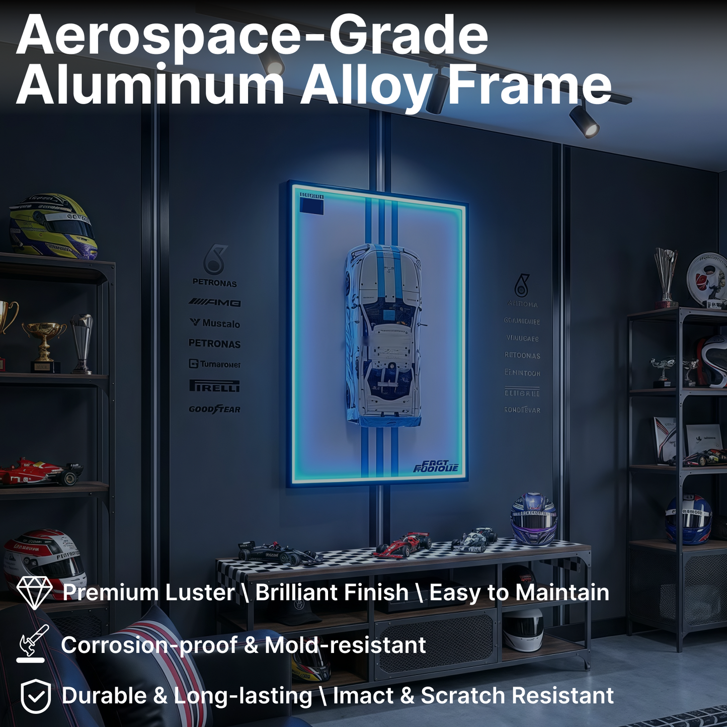 LEGO™ Frame for Technic™ 2 Fast 2 Furious Nissan Skyline GT-R R34 Car (42210), Wall Mount Showcase Frame, Christmas Gift