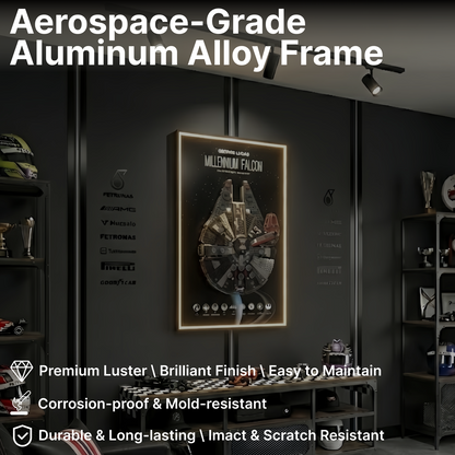 LEGO™ Frame for STAR WARS Millennium Falcon (75257)/ Dark Millennium Falcon (75389), Wall Mount Showcase Frame, Christmas Gift