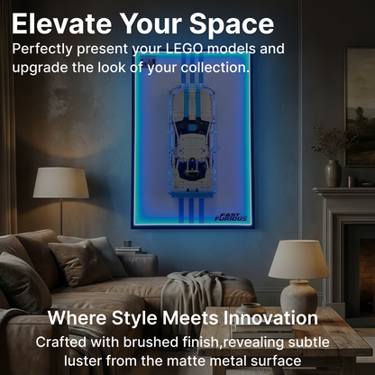 LEGO™ Frame for Technic™ 2 Fast 2 Furious Nissan Skyline GT-R R34 Car (42210), Wall Mount Showcase Frame, Christmas Gift