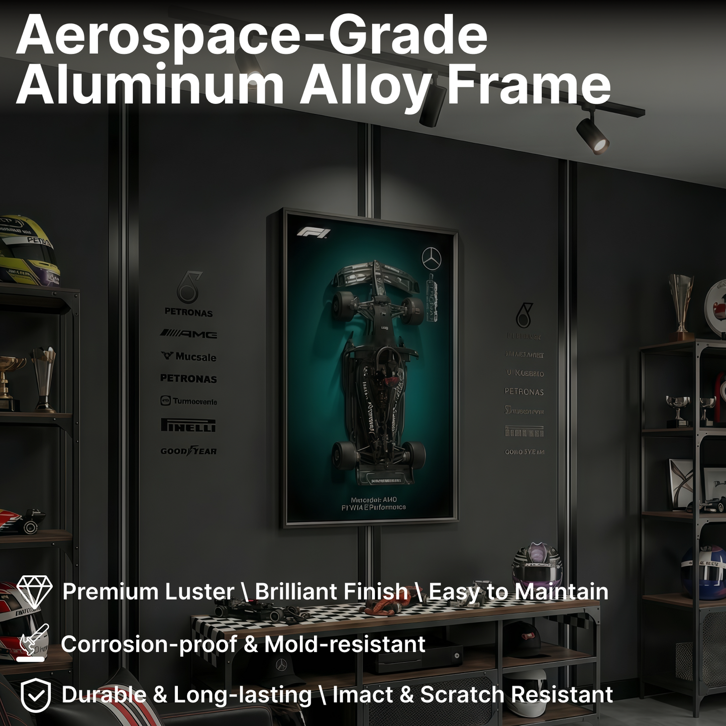 LEGO™ Frame for Mercedes-AMG F1 W14(42171), Wall Mount Showcase Frame, Christmas Gift