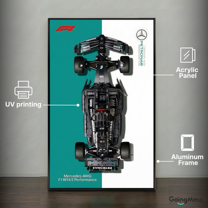 LEGO™ Frame for Mercedes-AMG F1 W14(42171), Wall Mount Showcase Frame, Christmas Gift