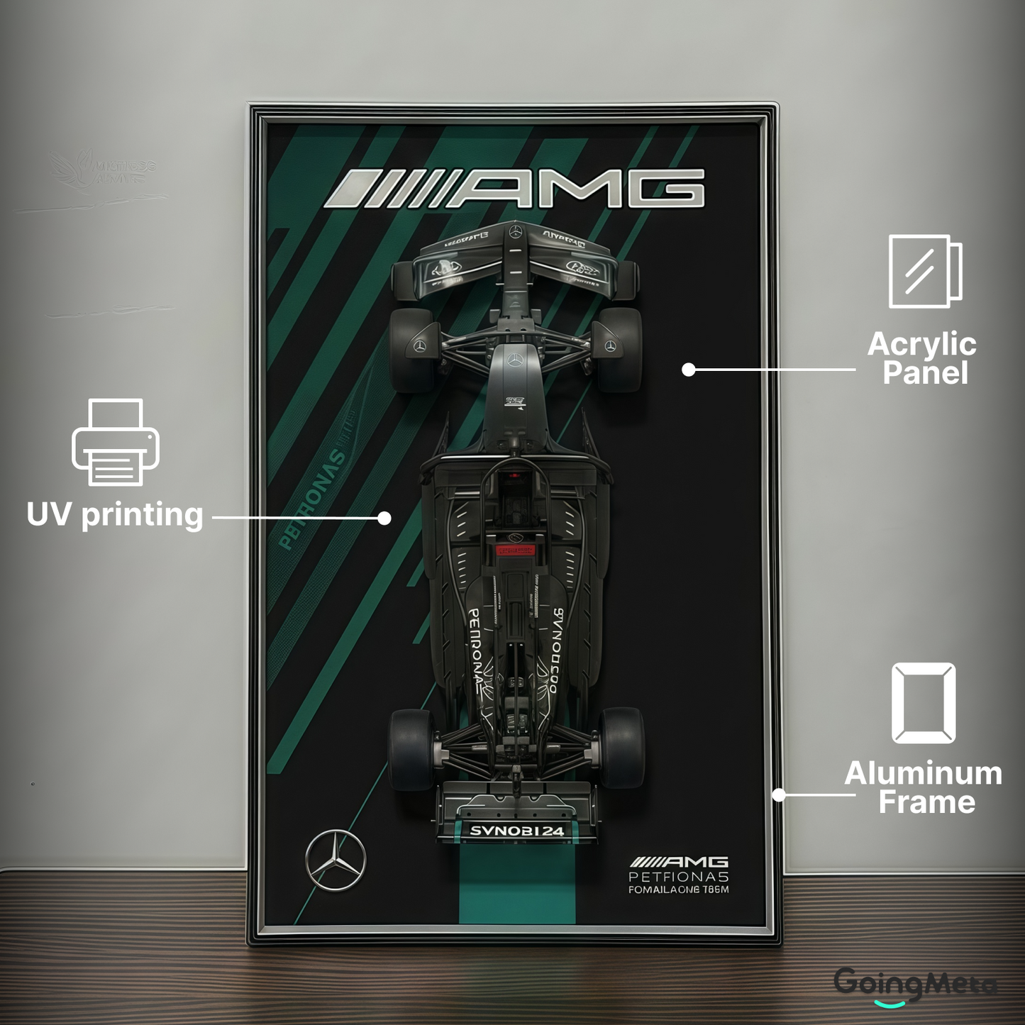 LEGO™ Frame for Mercedes-AMG F1 W14(42171), Wall Mount Showcase Frame, Christmas Gift