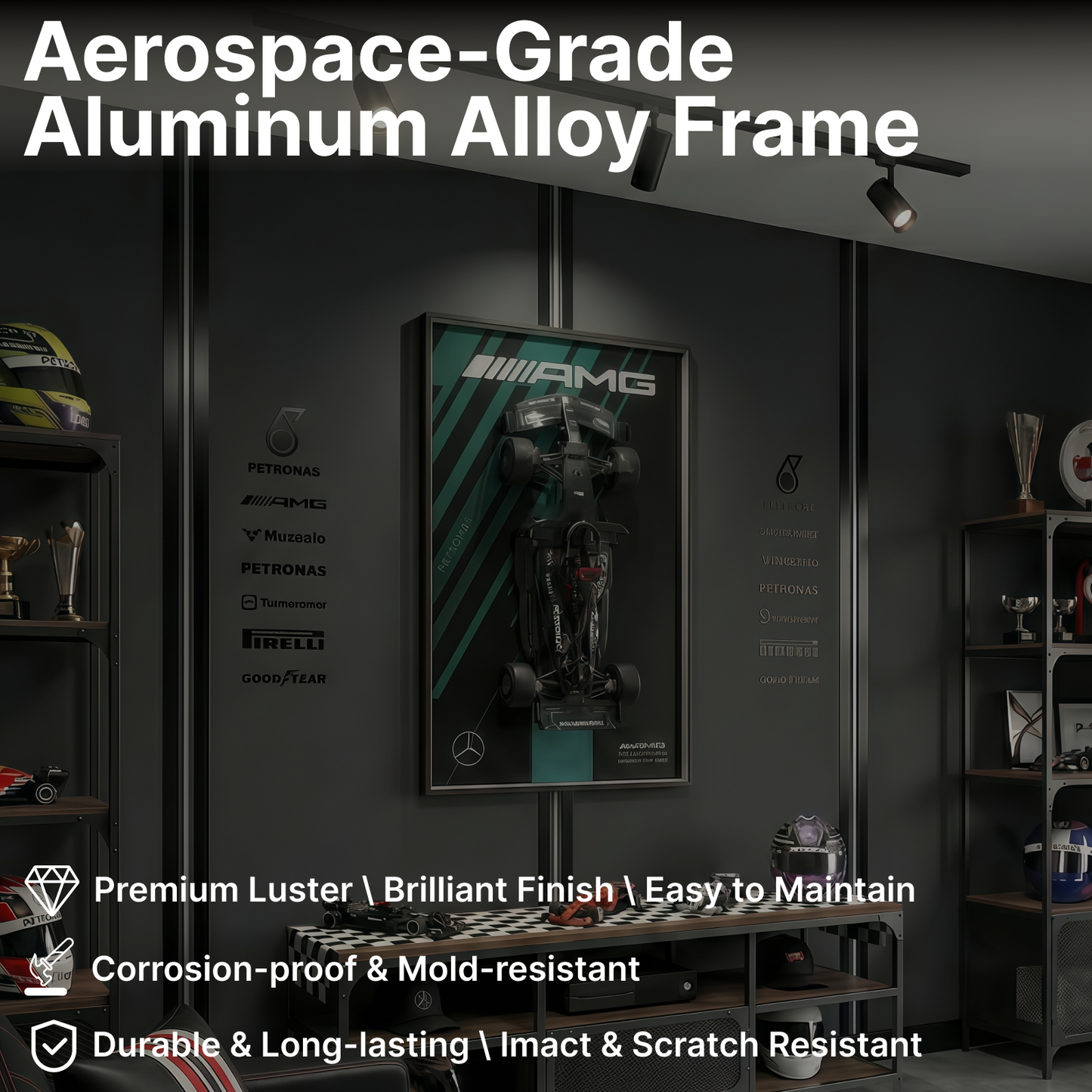 LEGO™ Frame for Mercedes-AMG F1 W14(42171), Wall Mount Showcase Frame, Christmas Gift