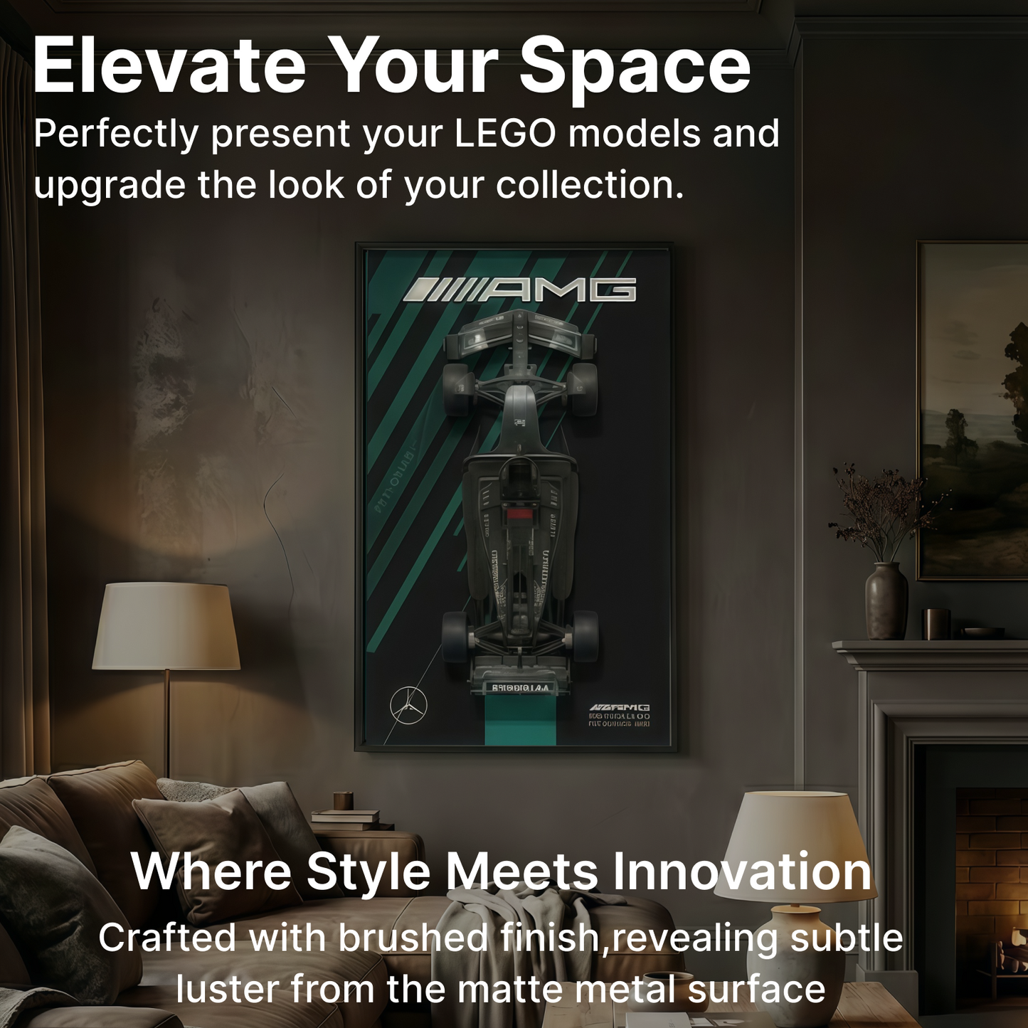 LEGO™ Frame for Mercedes-AMG F1 W14(42171), Wall Mount Showcase Frame, Christmas Gift