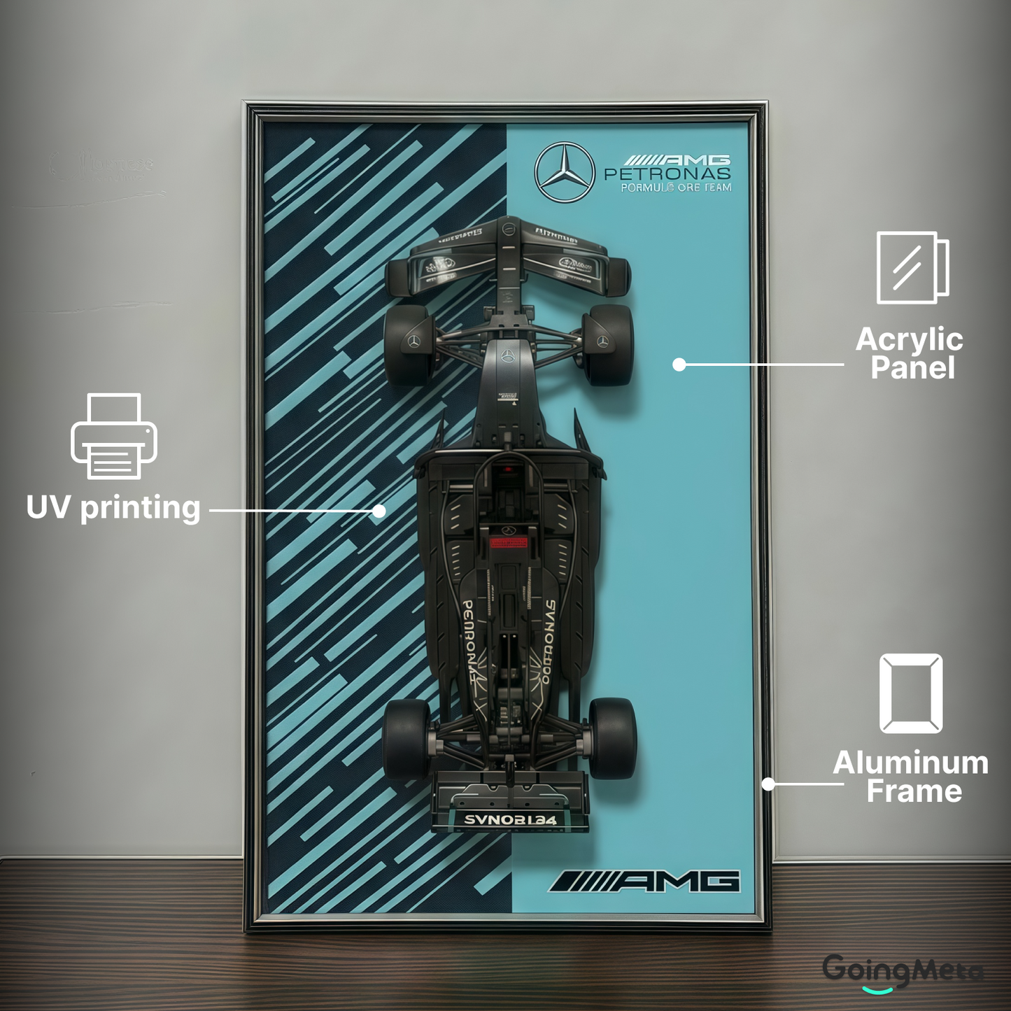 LEGO™ Frame for Mercedes-AMG F1 W14(42171), Wall Mount Showcase Frame, Christmas Gift