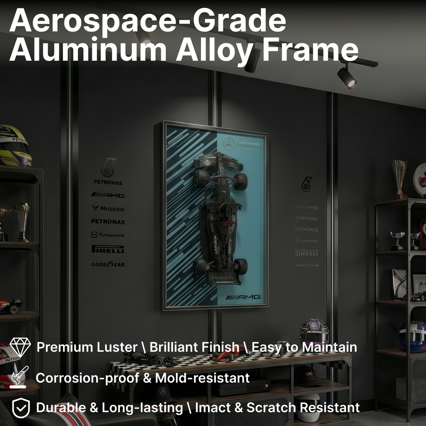 LEGO™ Frame for Mercedes-AMG F1 W14(42171), Wall Mount Showcase Frame, Christmas Gift