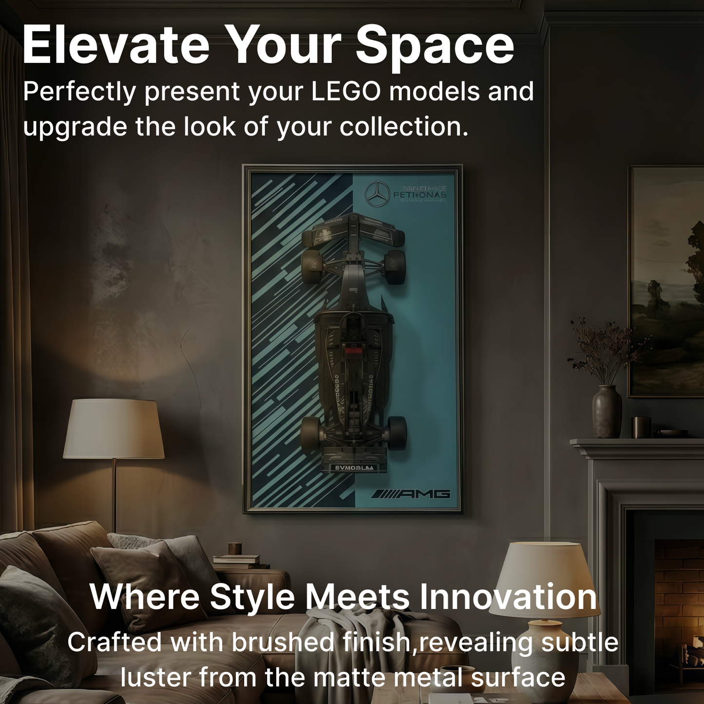 LEGO™ Frame for Mercedes-AMG F1 W14(42171), Wall Mount Showcase Frame, Christmas Gift