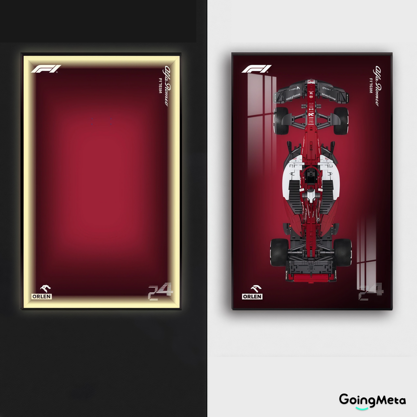 CADA™ Alfa Romeo F1 Wall Mount Frame, Wall Mount Showcase Frame, Christmas Gift