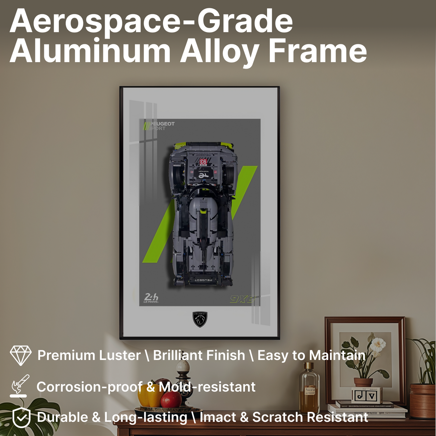 LEGO™ Frame for Peugeot(42156), Wall Mount Showcase Frame, Christmas Gift