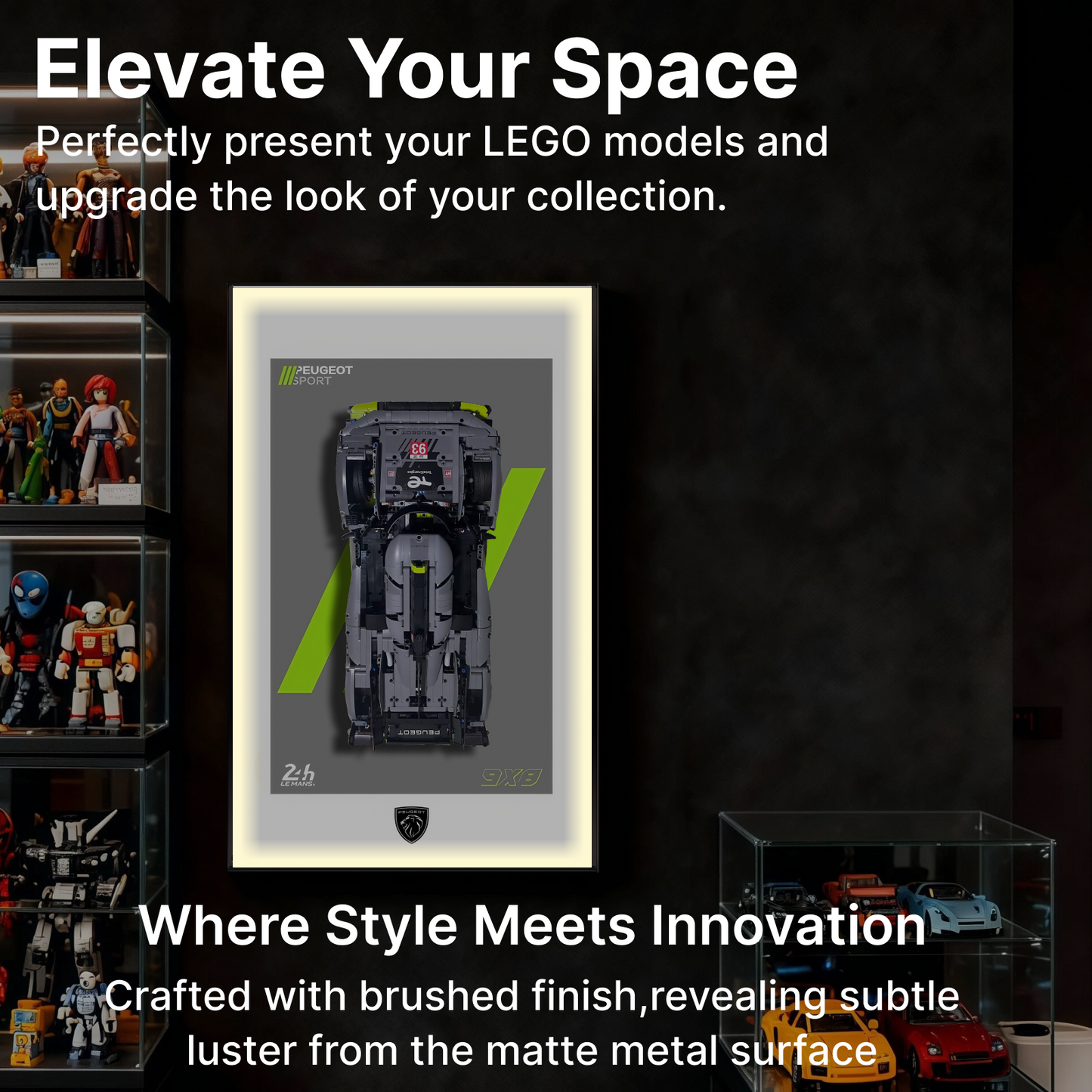 LEGO™ Frame for Peugeot(42156), Wall Mount Showcase Frame, Christmas Gift
