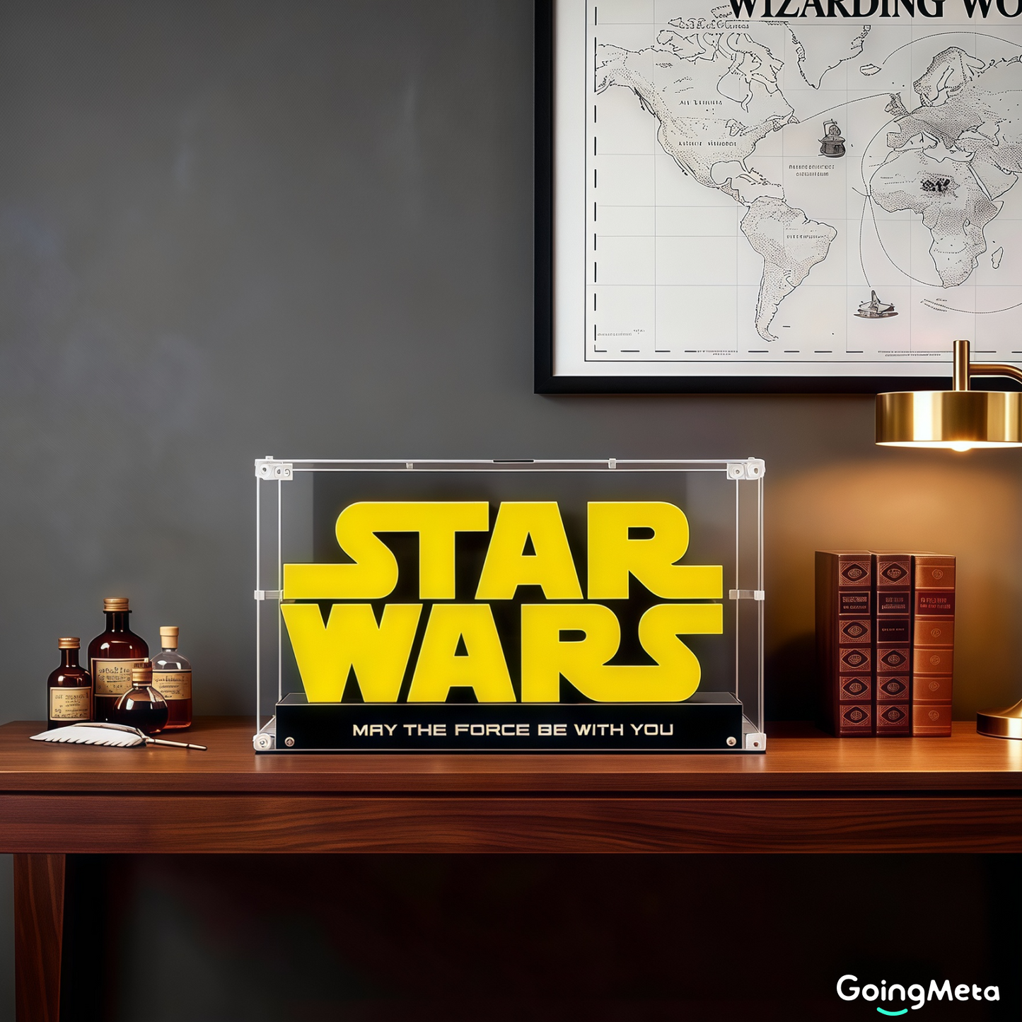 LEGO™ Case for Brick-Built Star Wars™ Logo(75407), Wall Mount Showcase Frame & Acrylic Display Case, Christmas Gift