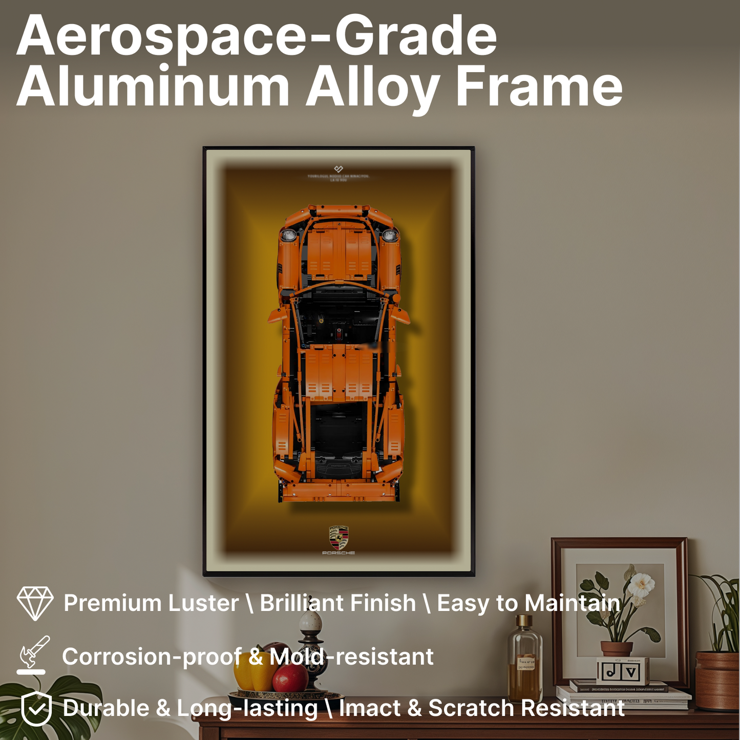 LEGO™ Frame for Porsche 911 GT3 RS(42056), Wall Mount Showcase Frame, Christmas Gift