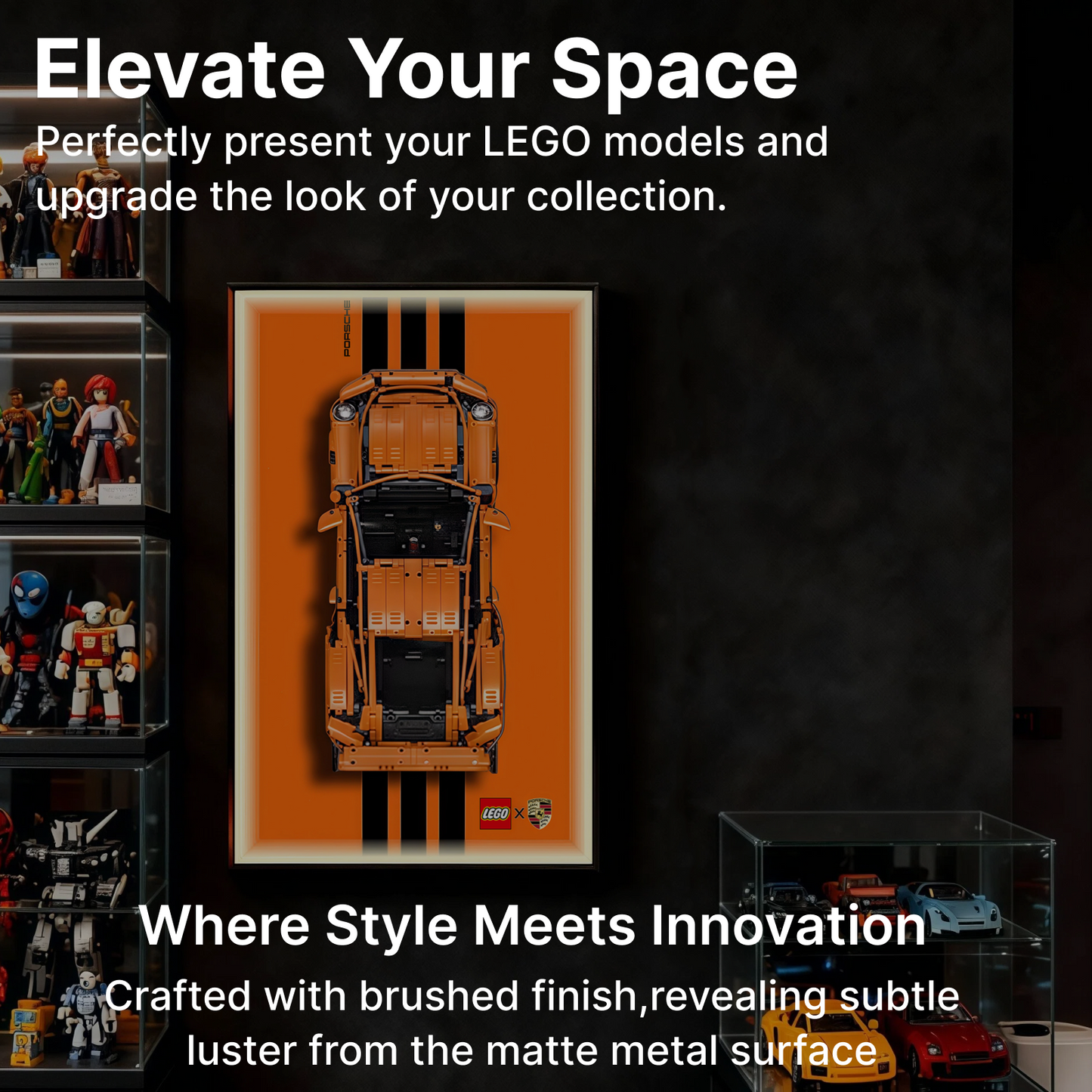 LEGO™ Frame for Porsche 911 GT3 RS(42056), Wall Mount Showcase Frame, Christmas Gift
