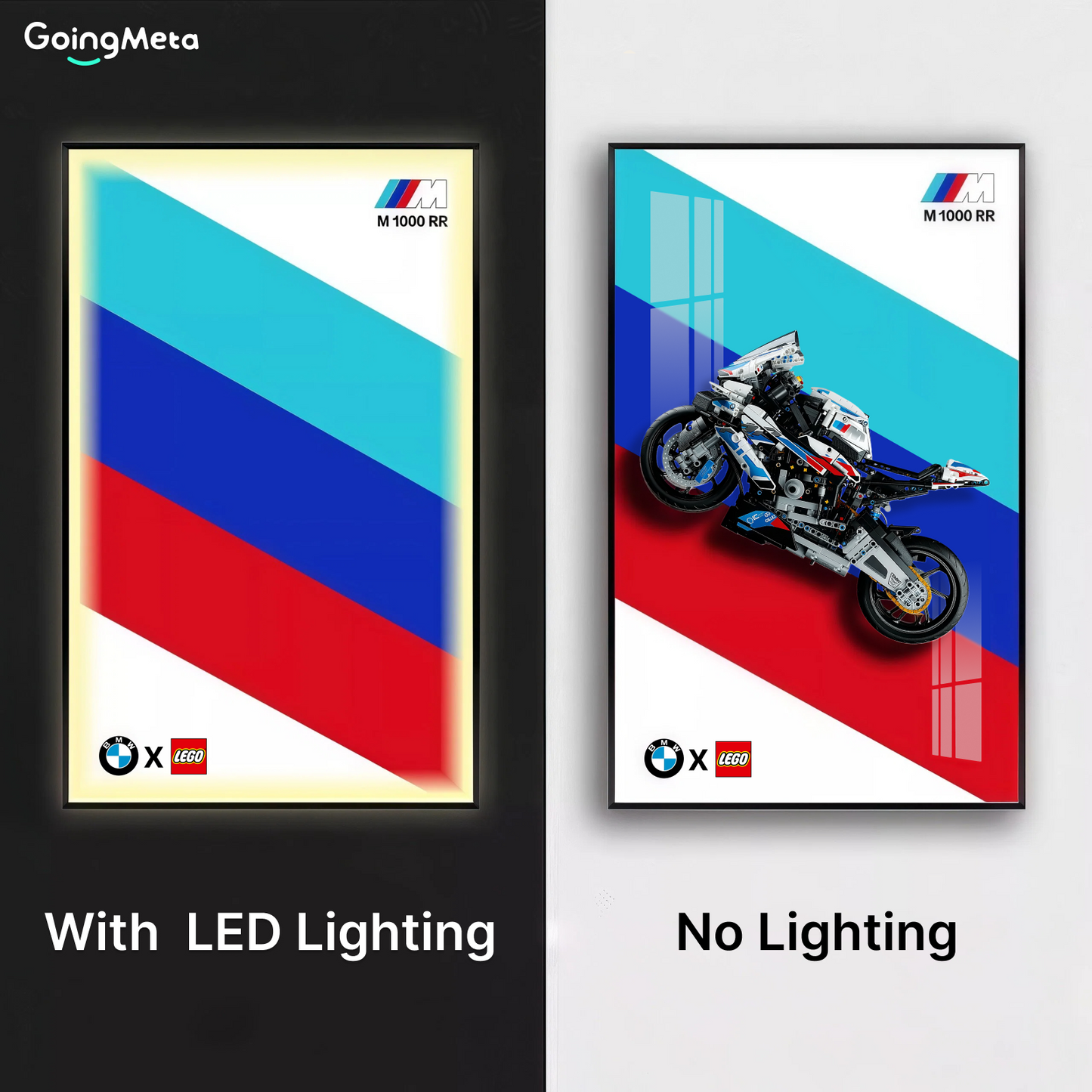 LEGO™ Frame for BMW M 1000 RR(42130), Wall Mount Showcase Frame, Christmas Gift