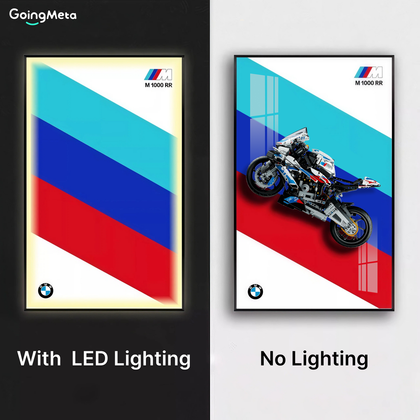 LEGO™ Frame for BMW M 1000 RR(42130), Wall Mount Showcase Frame, Christmas Gift