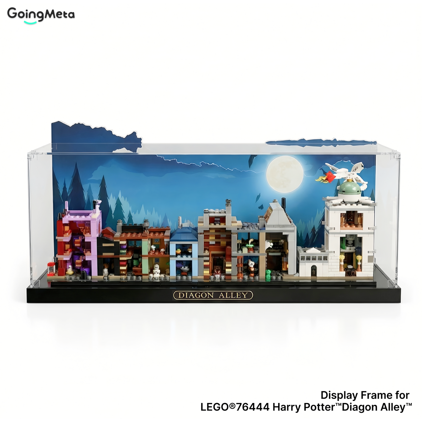 LEGO™Show Case For Diagon Alley™ Wizarding Shops(76444), Premium Wall-Mount Showcase, Christmas Gift