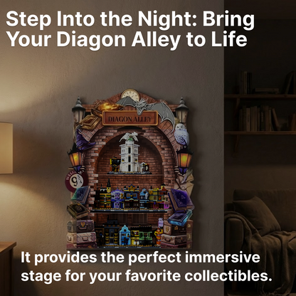 LEGO™Show Case For Diagon Alley™ Wizarding Shops Plus(76444), Wall Mount Showcase, Christmas Gift