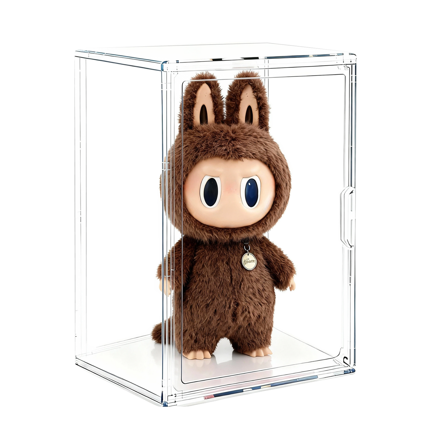 XXL-Large Acrylic Display Case for Gaint Labubu Collectibles 60cm/23.6", Dustproof and Figure Display Case, Compatible with ZIMOMO & Angel in Clouds, Clear Display Box Organizer
