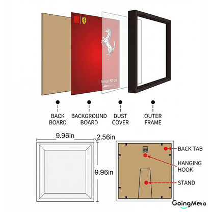 LEGO™ Frame for F1 Collectible Race Cars Plus(71049), Wall Mount Showcase Frame, Christmas Gift