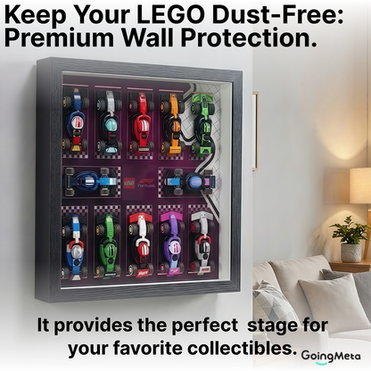 LEGO™ Frame for F1 Collectible Race Cars Plus(71049), Wall Mount Showcase Frame, Christmas Gift