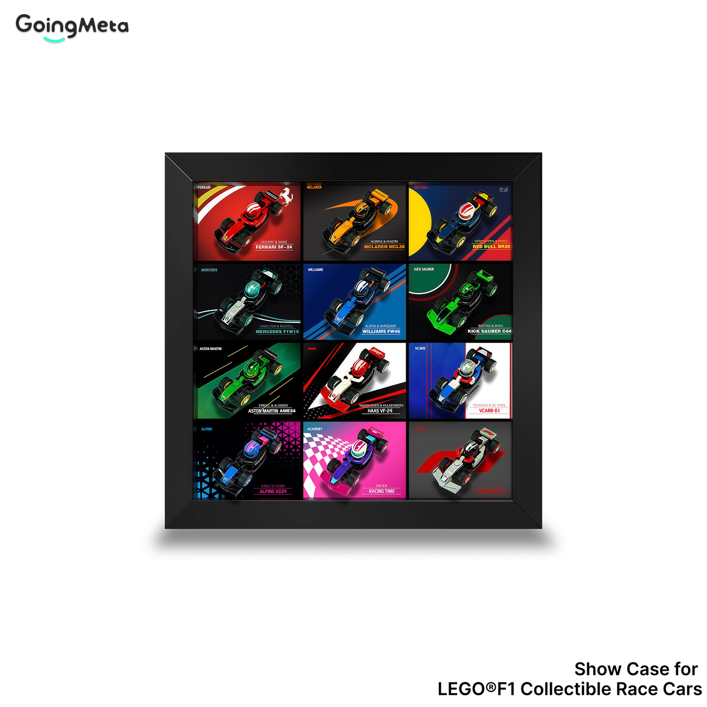 LEGO™ Frame for F1 Collectible Race Cars Plus(71049), Wall Mount Showcase Frame, Christmas Gift